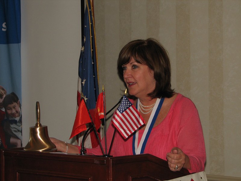 IMG_1668.JPG - The Invocation was given then Kiwanis Club of Potomac President Nancy Cressy who welcomed all to the Club’s Third Annual Armed Forces Day Dinner celebration, especially welcoming our honored guests, our Wounded Warriors. Thanks also to visiting Kiwanians, all for making this a very special occasion.