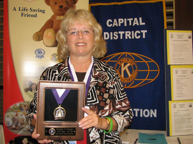 IMG_4429.JPG - Judy Pantelides received a surprise Capital District Kiwanis Foundation 